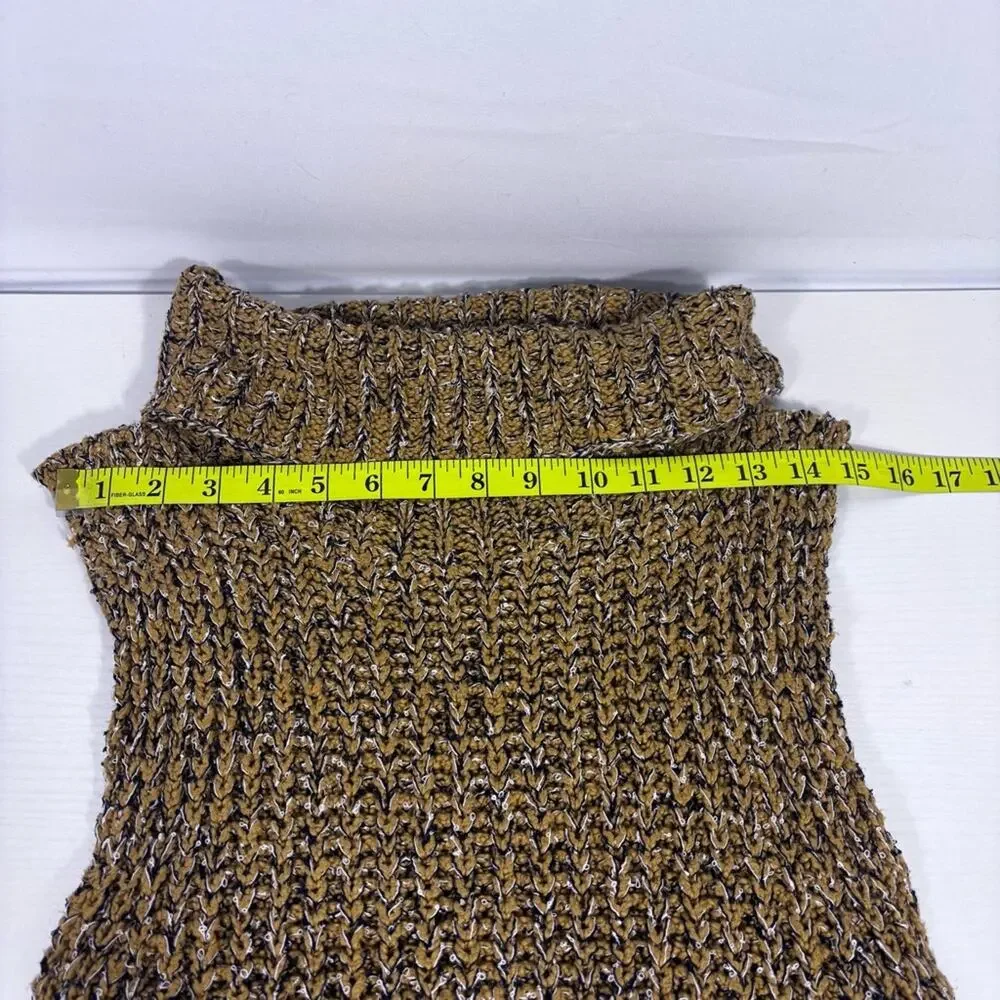 Free People Valentina Sleeveless Turtleneck Tunic Sweater Dress Size Medium T6